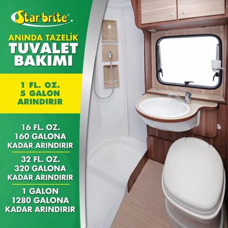starbrite® - çam kokulu tuvalet ve atık tankı katkısı (950 ml): karavan ve tekneler i̇çin kokuya son, doğayla barışık