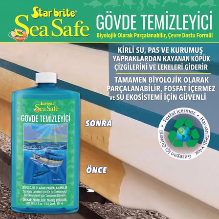 starbrite® - gövde temizleyici sea safe deniz dostu (950 ml): asitsiz güç, anında çözücü etki ve  temizlik!
