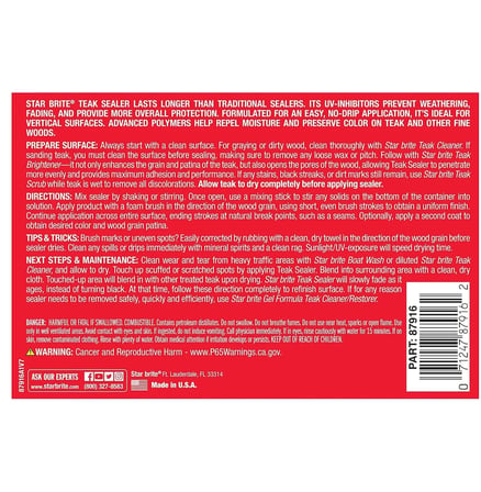 starbrite® - tik koruyucu sealer - natural light (473 ml): tik ağacınız i̇çin bakımı unutturan, tropik güneşe ve tuza karşı ultimate sealer