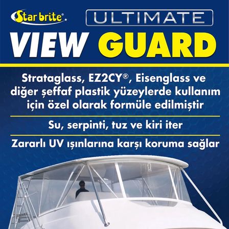 Starbrite® - Şeffaf Cam Koruyucu ve Görüş Artırıcı Ultimate View Guard (650 ml):  Teknede Yağmurlu Havalarda Kristal Netliğinde Görüş ve UV Zırhı!