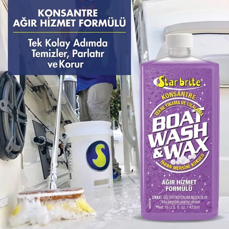 Starbrite® - Konsantre Tekne Temizleyici ve Cila (473 ml): Tek Adımda Temizlik, Polimer Cila Kalkanı ve Ferah Yaban Mersini Kokusu!