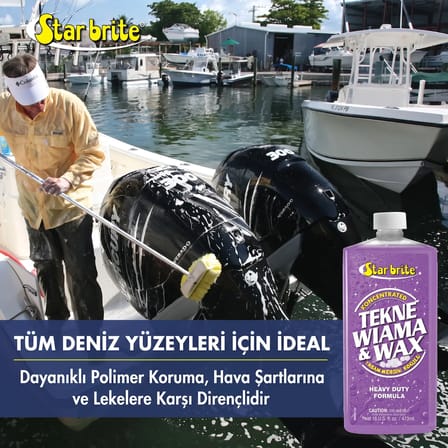 Starbrite® - Konsantre Tekne Temizleyici ve Cila (473 ml): Tek Adımda Temizlik, Polimer Cila Kalkanı ve Ferah Yaban Mersini Kokusu!
