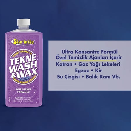 Starbrite® - Konsantre Tekne Temizleyici ve Cila (473 ml): Tek Adımda Temizlik, Polimer Cila Kalkanı ve Ferah Yaban Mersini Kokusu!