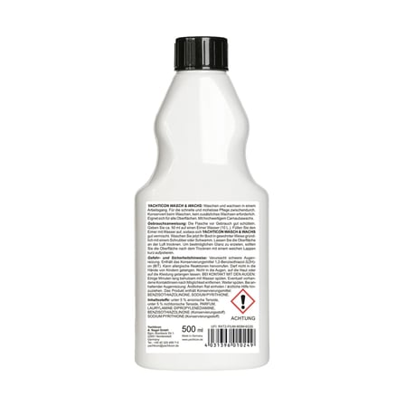 Yachticon - Wash & Wax 2'Si 1 Arada Yıkama Ve Vaks (500 Ml): Teknenizi Yıkarken Aynı Anda Cila Atın, Carnauba Parlaklığına Kavuşturun!