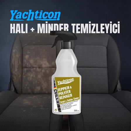 Yachticon - Halı ve Minder Temizleyici (500 ml): Tekstil ve Koltuklarınızda Suyla Ovma Derdine Son Veren Kuru Temizlik Gücü!