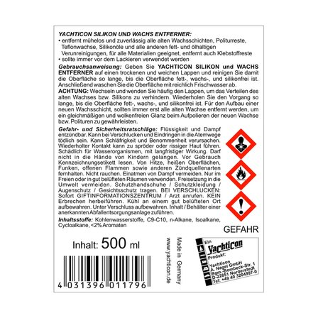 Yachticon - Silikon ve Cila Sökücü Temizleyici (500 ml): Boya ve Yeni Cila Öncesi Kusursuz Yüzey Temizliği ve Yağ Arındırma!
