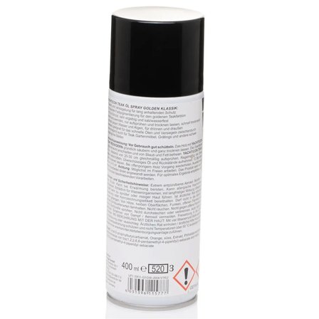 Yachticon - Sprey Tik Yağı Klasik Altın (400 ml): Tik Ağaçlarınız İçin Altın Dokunuş ve Pratik Koruma
