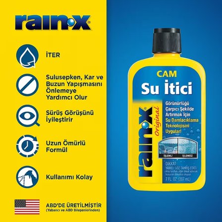 Rain-x Yağmur Önleyici (İtici) 200 Ml - Yağmurlu Havalarda Kristal Netliğinde Görüş