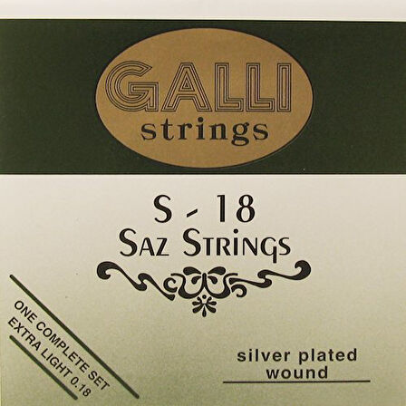 Galli S18 Bağlama Teli 018 Kısa Saz Teli - Takım Tel S-18