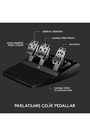 G923 Ps5, Ps4 Ve Pc Ile Uyumlu Yarış Direksiyonu Ve Pedalları