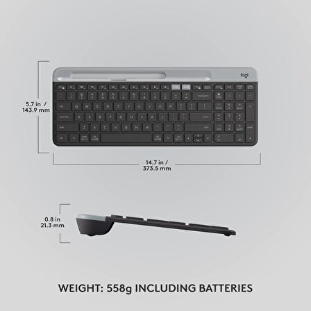 Logitech K585 Multi-Device Slim Kablosuz İngilizce Klavye
