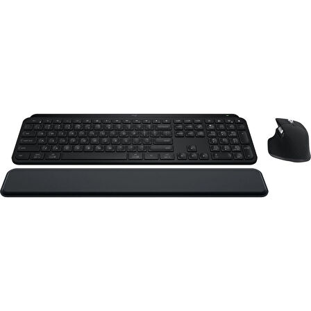 Logitech MX Keys S İngilizce Q Kablosuz Klavye MX Master 3S Kablosuz Mouse Siyah