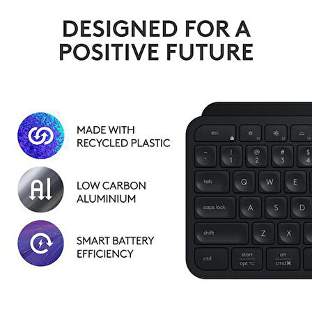Logitech MX Keys S İngilizce Q Kablosuz Klavye MX Master 3S Kablosuz Mouse Siyah