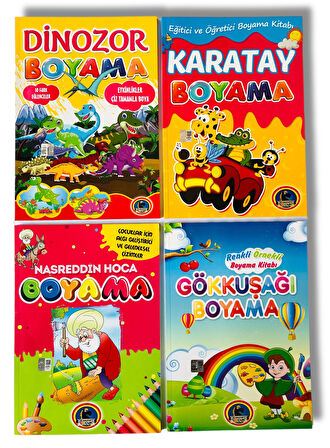 Kapris Eğitici Ve Öğretici Boyama Kitabı 4 Kitap 128 Sayfa BOYAMA7