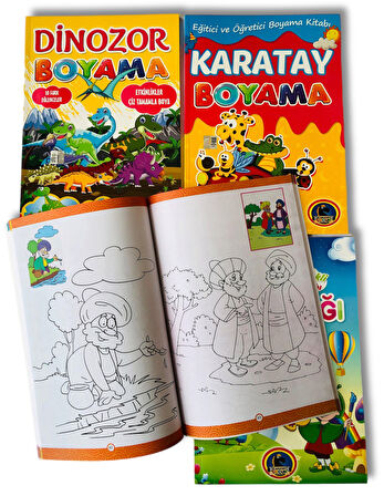 Kapris Eğitici Ve Öğretici Boyama Kitabı 4 Kitap 128 Sayfa BOYAMA7