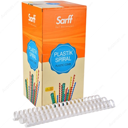 Sarff Plastik Spiral 38 Mm Beyaz 50 Li (1 Paket 50 Adet)