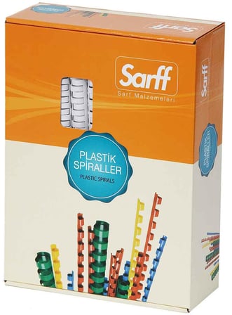 Sarff Plastik Spiral 20 Mm Beyaz (100 Lü Paket)