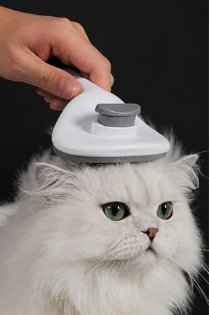 Kedi Köpek Tüy Toplayıcı Fırça Otomatik Temizlenen Tuşlu Evcil Hayvan Tarak Ergonomik