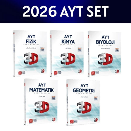 2026 AYT Sayısal Soru Bankası Kazandıran Set 3D Yayınları