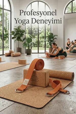 Doğal Organik Pamuk Yoga Kemeri Turuncu 200 CM x 5 CM Yoga Strap Pilates Esneme Kayışı Dayanıklı Tokalı Yoga Bandı