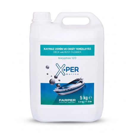 x-per marine - kaymaz zemin ve oksit temizleyici bixyphos 120 (5 l):  formülle güverte ve kromlarda kusursuz temizlik!
