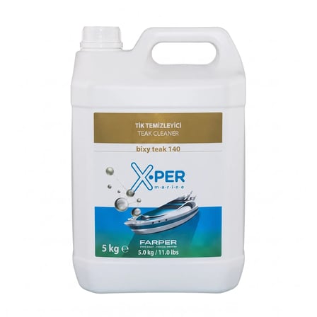 x-per marine - tik temizleyici bixy teak cleaner 140 (5 l): macunlara zarar vermeden, tiklerinizde i̇lk günkü işıltı!