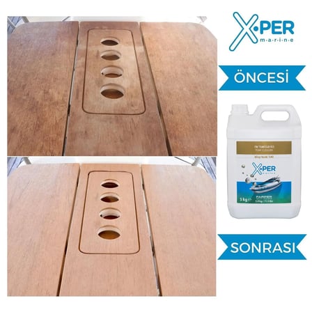 x-per marine - tik temizleyici bixy teak cleaner 140 (5 l): macunlara zarar vermeden, tiklerinizde i̇lk günkü işıltı!