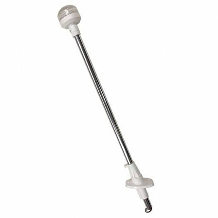 IŞIKLI BAYRAK DİREĞİ AYARLI led 12v,BEYAZ 60cm