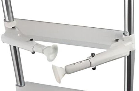 TEKNE MERDİVENİ ALÜMİNYUM 3 BASAMAK KATLANIR PASLANMAZ 84cm