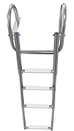 TEKNE MERDİVENİ KATLANABİLİR TELESKOPİK MERDİVEN 4 KROM TUTAMAKLI 120 CM