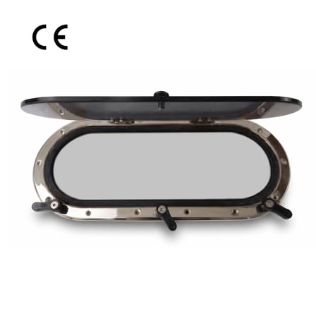 Sealux - Oval Lumboz Krom (20x40cm): Paslanmaz Krom Şıklığı ve Kusursuz Marin Kalitesi!