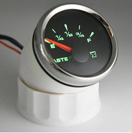 ATIK SU SEVİYE GÖSTERGESİ 12/24v ÇAP 52mm SİYAH TEKNE YAT 