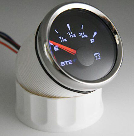 ATIK SU SEVİYE GÖSTERGESİ 12/24v ÇAP 52mm SİYAH TEKNE YAT 