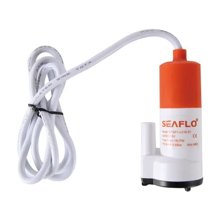 SEAFLO Mini Dalgıç Su Karavan Pompası 12 lt/dk 12V 2A- Hortum Çıkışı Ø: 1/2'' (12mm) - Gıda Sınıfı Güvenli