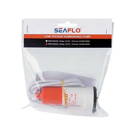 SEAFLO Mini Dalgıç Su Karavan Pompası 12 lt/dk 12V 2A- Hortum Çıkışı Ø: 1/2'' (12mm) - Gıda Sınıfı Güvenli