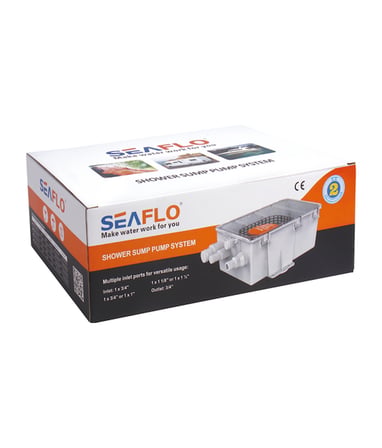 SEAFLO (Shower Sump) Otomatik Duş ve Lavabo Tahliye Sistemi 750 GPH 12 V - Çıkış Çapı: 3/4'' (19 mm)