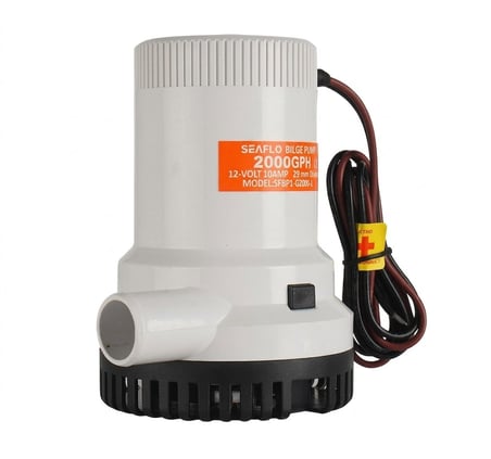 SEAFLO Klasik Dalgıç Manuel Sintine Pompası 2000 GPH 24V - Hortum Çıkışı Ø: 1-1/8'' (29mm)