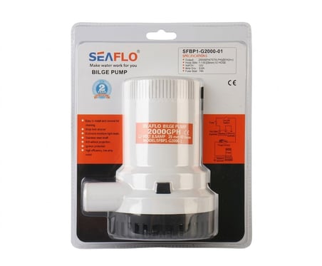SEAFLO Klasik Dalgıç Manuel Sintine Pompası 2000 GPH 24V - Hortum Çıkışı Ø: 1-1/8'' (29mm)