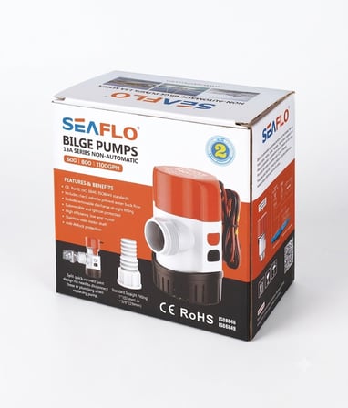 SEAFLO Manuel Sintine Pompası 1100 GPH 12V (Hortum Çıkışı Ø 25-29 mm)