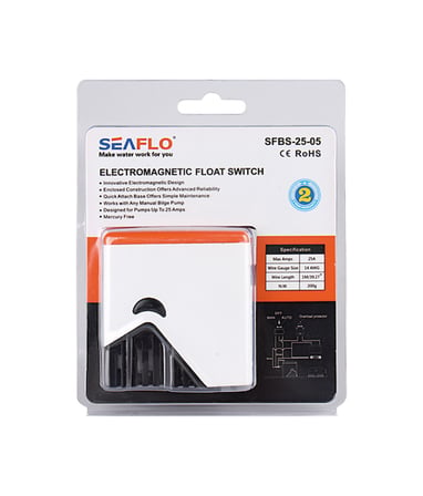 Seaflo 05 Serisi Elektromanyetik Sintine Şamandırası (Flatör) 12V/24V 25 A - Elektromanyetik Tasarım, Maksimum Akım Kapasitesi, İnovatif