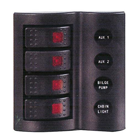 BFY 4'LÜ  SWITCH PANEL B.S TEKNE, YAT VE KARAVAN