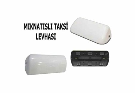 Taksi Levhası Işıklı Mıknatıslı Beyaz (Yazısız Model)