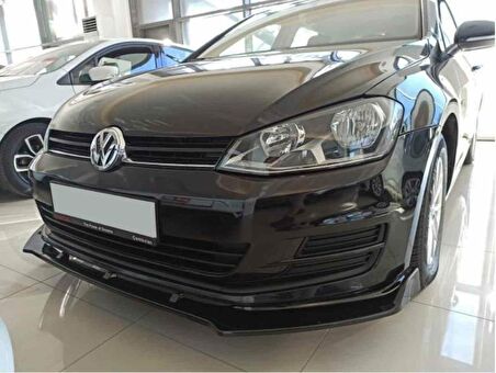 Vw Golf 7-7.5 uyumlu ön tampon altı lip 3 parça kulaklı pianoblack 2013-2020 arası