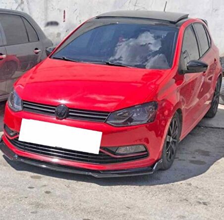 Vw Polo uyumlu ön tampon altı lip 3 parça kulaklı pianoblack 2009-2017 arası