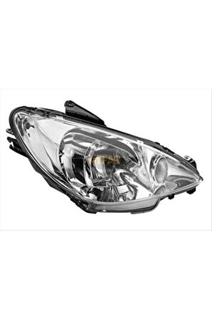 303331-FAR+SINYAL Sol Seffaf Peugeot 206 03-10 (Elektrıklı)(H7+H7)