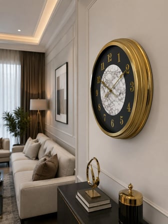 Gold Imperial 60 x 60 Cm Metal Duvar Saati iegxx