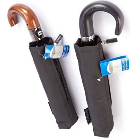 Marlux Wood Tam Otomatik Erkek Şemsiye Kısa Bastonlu 10 Tel