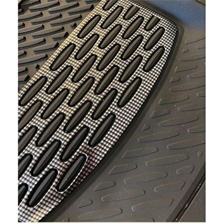 Safir Volkswagen Transporter T5 T6 T7 Uyumlu Universal Derin Havuzlu Paspas Krom Karbon