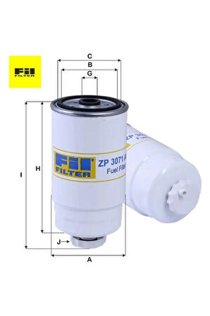 Mazot Filtresi Boxer Ii-Ducato 2.3/2.8 Filter 1906.C2/ 1906.93/ 1616207480/ ZP3071AF