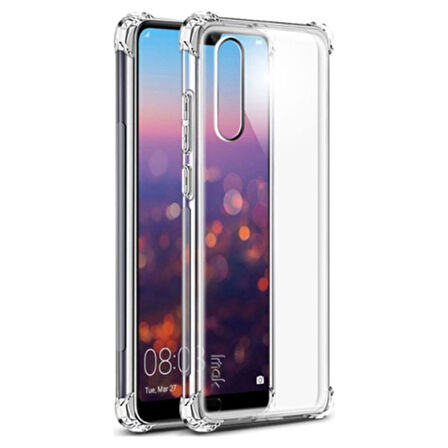 Teleplus Huawei P Smart Pro 2019 Kılıf Antishock Ultra Koruma Sert Kapak Şeffaf